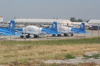 N36ER @ KCNO - Skytyper #3 parked with #4 (N3773N) and #2 (N4557L) - by Nick Taylor Photography