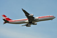 3B-NBJ @ EGLL - Retracting gear off 09R