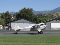 N55MA @ SZP - 2005 Aviat A-1B HUSKY, Lycoming O-360 180 Hp, takeoff roll Rwy 22 - by Doug Robertson