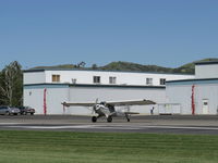 N55MA @ SZP - 2005 Aviat A-1B HUSKY, Lycoming O-360 180 Hp, taking the active - by Doug Robertson