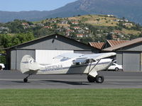 N55MA @ SZP - 2005 Aviat A-1B HUSKY, Lycoming O-360 180 Hp, landing roll Rwy 04 - by Doug Robertson