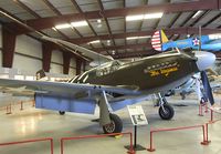 N4235Y @ KCNO - North American P-51A Mustang at the Planes of Fame Air Museum, Chino CA