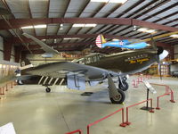 N4235Y @ KCNO - North American P-51A Mustang at the Planes of Fame Air Museum, Chino CA