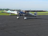 N5353C @ KDLZ - Arriving at Delaware, Ohio - EAA breakfast fly-in. - by Bob Simmermon