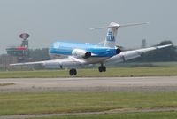 PH-KZK @ EGSH - Landing in a strong cross wind. - by Graham Reeve