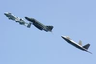 80-0279 - A-10 Thunderbolt II (80-0279), F-4E Phantom II (74-0643), and F-22 Raptor (08-4152) Heritage Flight - 2010 National Cherry Festival Air Show - by Mel II