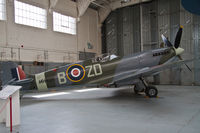 G-ASJV @ EGSU - In restoration Hangar