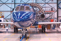 G-FRAP @ EGHH - Aircraft undergoing maintenance in FRA hangar prior to being re-branded in the Cobham name. - by Pirate!