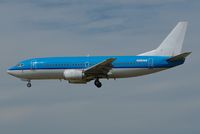 PH-BTE @ EGSH - Landing at Norwich with all the KLM logo's removed. - by Graham Reeve