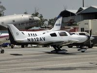 N912AV @ CNO - Parked by the paint shop area - by Helicopterfriend