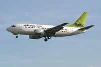 YL-BBP @ EBBR - Arrival of flight BT601 to RWY 25L - by Daniel Vanderauwera