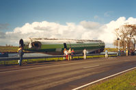TU-TCB - Fuselage , ex Air Afrique arrives by barge in the city of Purmerend, The Neterlands. Will be a pancake house.
Nov 1985 - by Henk Geerlings