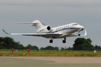 HB-JFD @ EGGW - Cessna 750 Citation X, c/n: 750-0261 lifts off at Luton