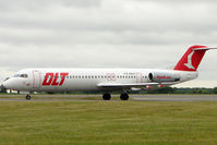 D-AOLH @ EGGW - OLT 1990 Fokker 100 (F28-0100), c/n: 11452 at Luton