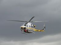 N14LA @ POC - On final to the LA County helipad area, on a very overcast, drizzly day - by Helicopterfriend