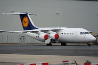 D-AVRI @ EGSS - Lufthansa CityLine - by Chris Hall