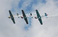G-BVVA - Off airport. 'Follow the leader' during the Team Osprey display at the Mumbles Navy Days, Swansea Bay, Wales, UK. - by Roger Winser