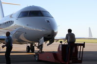 N605RC @ KCID - Pushing out of the Collins hangar - by Glenn E. Chatfield