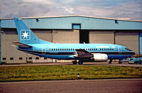 OY-APA @ EKCH - OY-APG at Maersk Hangar 30.6.98 - by leo larsen