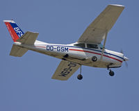 OO-GSM @ EBCI - Final rwy 07. Retractable gear obvious. Variable prop pitch less visible :-) ....but still a main feature of the plane. - by Philippe Bleus
