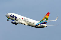 TC-SKS @ LOWL - Sky Airlines  Boeing B737-83N depature to LTAI/AYT