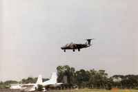 60033 @ EGVA - Saab Sk.60A number 1 of the Royal Swedish Air Force's Team 60 display team landing at the 1996 Royal Intnl Air Tattoo at RAF Fairford. - by Peter Nicholson
