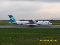 I-ADCE @ LOWG - Built in 2001, note the operated by Lufthansa sticker :)