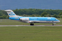 PH-JCH @ EGNV - Fokker 70 landing at Durham Tees Valley Airport in May 2011. - by Malcolm Clarke