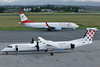 9A-CQD @ LOWL - Croatia Airlines De Havilland Canada DHC-8-402Q Dash 8 on apron in LOWL/LNZ - by Janos Palvoelgyi