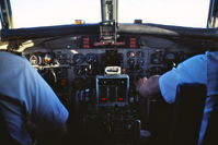 N73165 @ KLAW - Instrument panel seen from jump seat attached to cockpit door.  Flying from LAW to DFW enroute to ORD after completed FAA supervisor's course.  AA3808, Convair 580. - by Glenn E. Chatfield