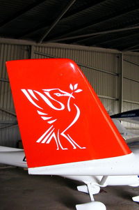 G-VJAB @ EGCJ - Liverbird on the winglet of this Jabiru - by Chris Hall