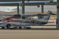 N8752X @ VGT - 1961 Cessna 182D, c/n: 18253152 in the shade at North Las Vegas - by Terry Fletcher