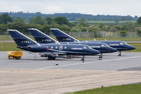 G-FRAJ @ EGNV - Dassault Falcon Mystere at Durham Tees Valley Airport in May 2011. - by Malcolm Clarke