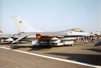 E-607 @ EGVA - F-16A Falcon of Eskradille 723 Royal Danish Air Force at Aalborg on display at the 1996 Royal Intnl Air Tattoo at RAF Fairford. - by Peter Nicholson