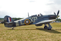 G-HHII @ EGNA - Hawker Hurricane - Serial ME505 - One of the aircraft at the 2011 Merlin Pageant held at Hucknall Airfield - by Terry Fletcher