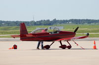 N888VR @ KCID - On the Landmark ramp, photographed through the chain-link fence - by Glenn E. Chatfield