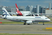 SX-DVH @ EGLL - Aegean's 1991 Airbus A320-212, c/n: 190 at Heathrow - by Terry Fletcher