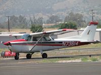 N73614 @ POC - Stopped awaiting instructions from ground control after landing on runway 26L - by Helicopterfriend