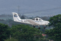 G-BRLO @ EGNV - Piper Pa-38-112 Tomahawk at Durham Tees Valley Airport in May 2011. - by Malcolm Clarke