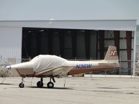 N36W @ CNO - Tied down, parked and waiting for work to be started or completed - by Helicopterfriend