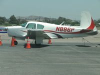 N886P @ AJO - Parked right on the north end of the hanger - by Helicopterfriend