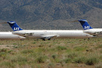 N425NV @ IGM - Ex SAS Mcdonnell Douglas DC-9-82(MD-82), c/n: 49438 stored at Kingman - by Terry Fletcher