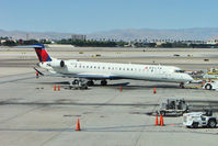 N823SK @ LAS - Bombardier CL600-2D24, c/n: 15205 on stand at Las Vegas Int - by Terry Fletcher