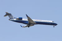 N161GJ @ KORD - GoJet Airlines/United Express Bombardier CL-600-2C10, GJS3665 arriving from KDTW, on approach RWY 10 KORD. - by Mark Kalfas