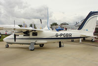 G-PGBR @ EGBK - 2010 Vulcanair S.p.a. (formerly Partenavia) P68R, c/n: 457/R exhibited at AeroExpo 2011 at Sywell