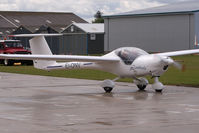 EI-DNV @ EGBK - Leaving the fuel pumps after arrival at Aero Expo 2011 Sywell