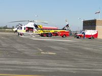 N14LA @ POC - Waiting for ambulance to transfer victim for flight - by Helicopterfriend