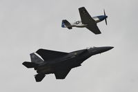 87-0184 @ KDVN - At the Quad Cities Air Show.  With P-51D N2151D