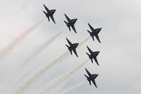 163705 @ KDVN - Quad Cities Air show. Blue Angel #1 is 163705, lead - by Glenn E. Chatfield