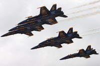 163765 @ KDVN - Quad Cities Air show. 163765 is Blue Angel #4 - by Glenn E. Chatfield